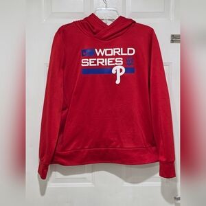 Nike Dri Fit Philadelphia Phillies 2022 World Series Red Women's Hoodie Size L
